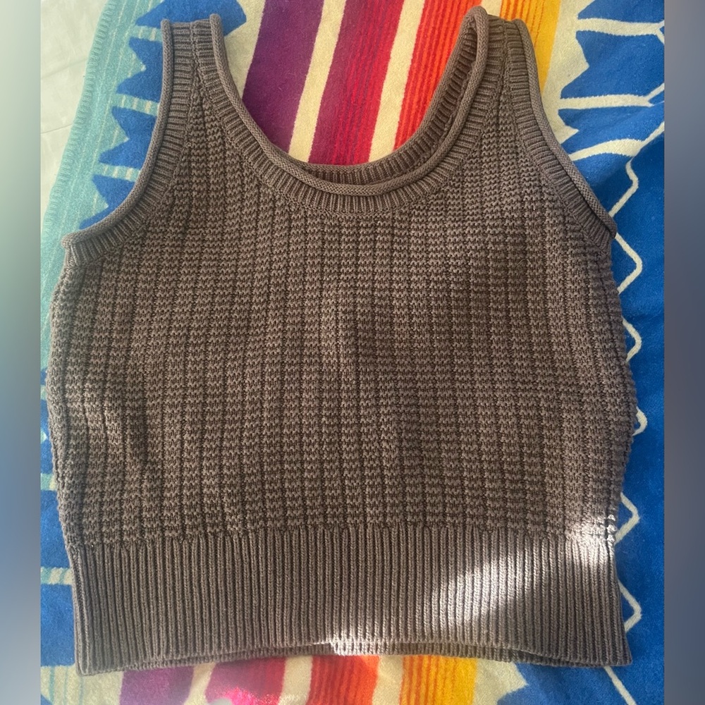 100% organic cotton waffle stitch tank